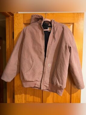 Carhartt Hooded Jacket in Mauve Pink